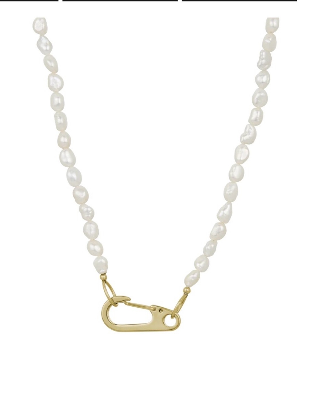 James Michelle Pearl Lock Necklace - Picture 3 of 7